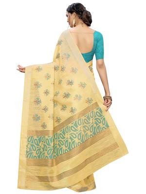 foil printed saree with blouse - 16956001 - Standard Image - 2