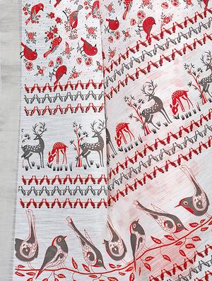 conversational printed saree with blouse - 16956006 - Standard Image - 3