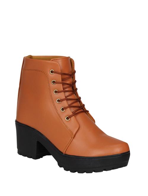 tan lace-up boots - 16956029 - Standard Image - 1