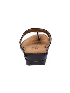 black leatherette toe separator sandals - 16956419 - Standard Image - 3