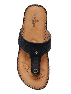 black leatherette toe separator sandals - 16956419 - Standard Image - 4