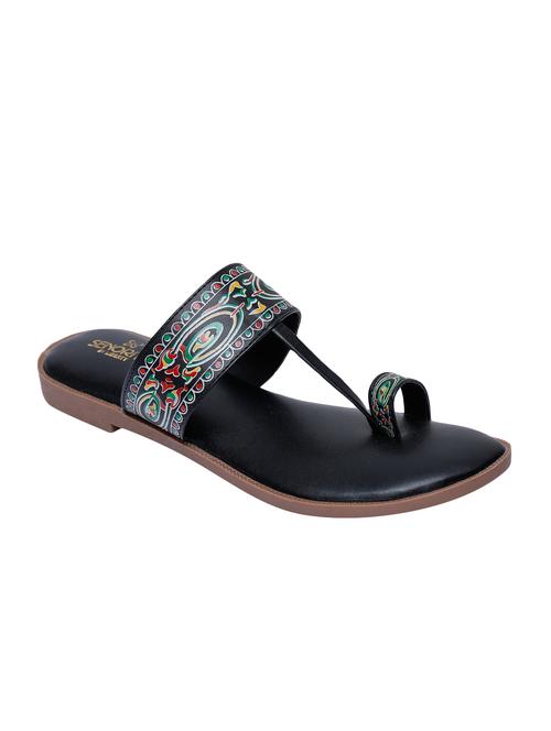 black one toe sandals - 16956421 - Standard Image - 1