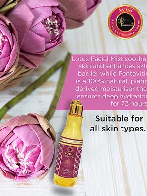 avnii organics lotus facial mist floral water hydrosol, soothes skin,100% natural, ensures deep hydration, good for anti- ageing - 16956447 - Standard Image - 2