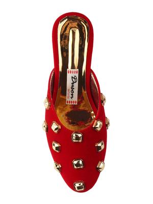 red slip on mules - 16956448 - Standard Image - 4