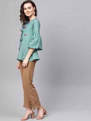 bell sleeved top and trouser set - 16956596 - Standard Image - 2