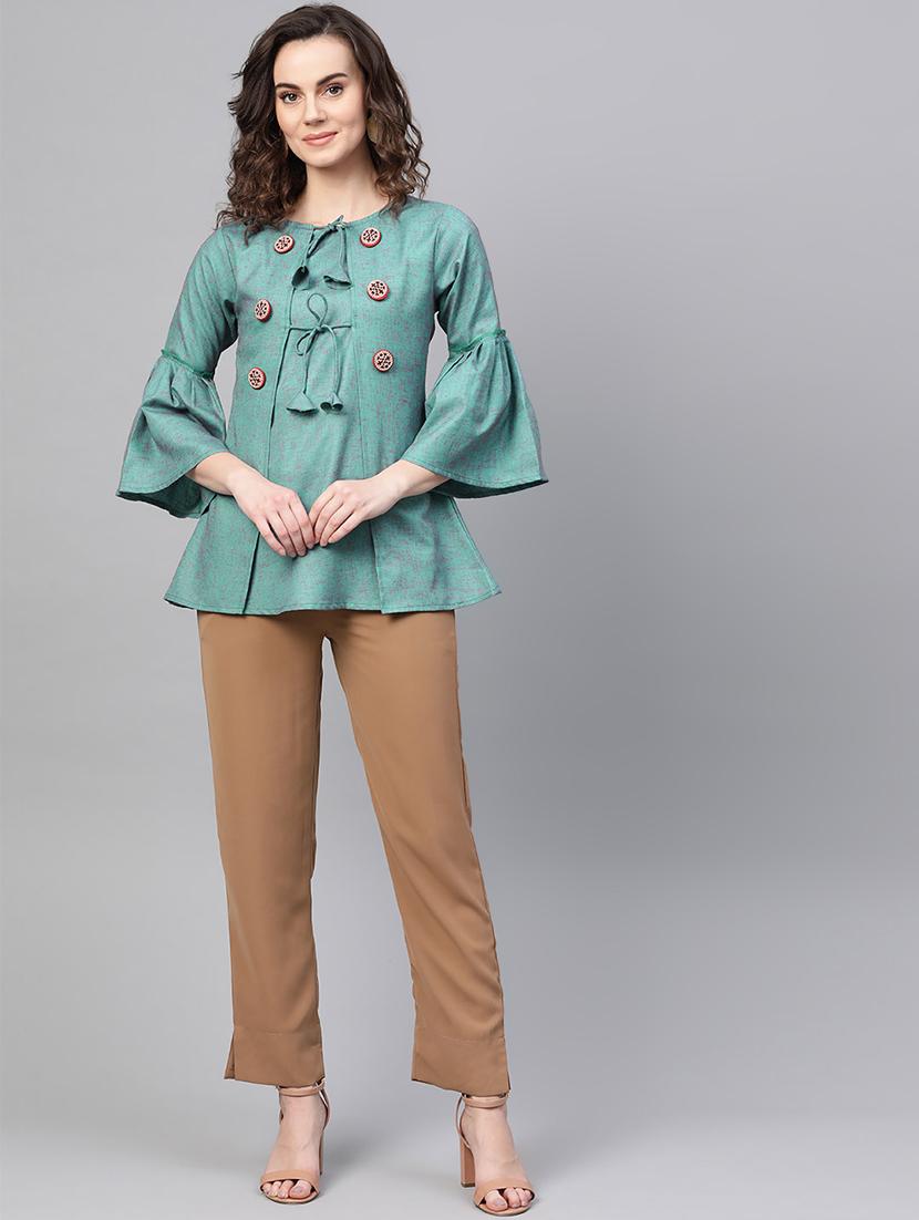 bell sleeved top and trouser set - 16956596 - Zoom Image - 1