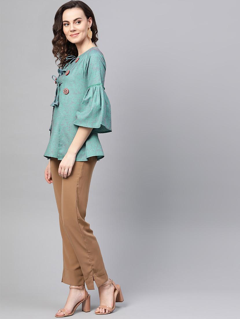 bell sleeved top and trouser set - 16956596 - Zoom Image - 2