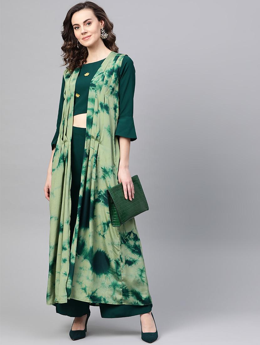 crop top & palazzo with shrug - 16956598 - Zoom Image - 2