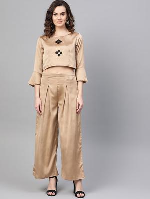 crop top & palazzo with shrug - 16956599 - Standard Image - 4