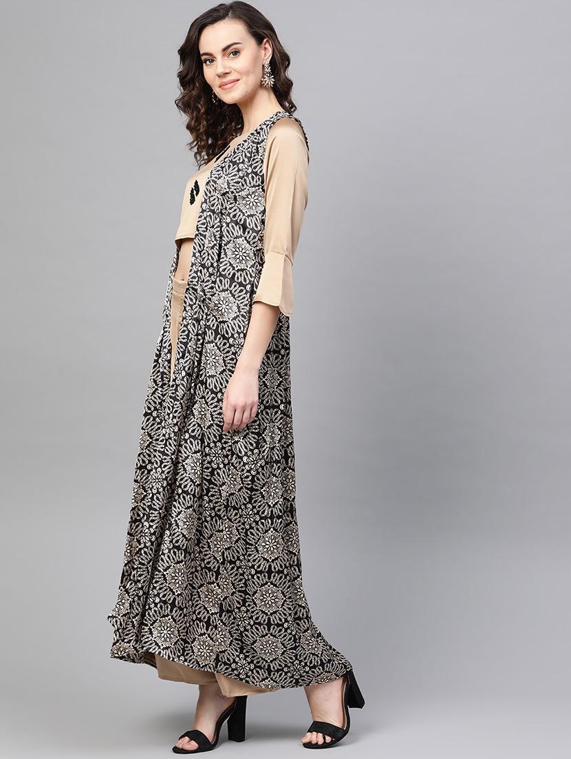 crop top & palazzo with shrug - 16956599 - Zoom Image - 2