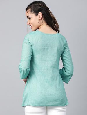 pleat detail embellished top - 16956606 - Standard Image - 3