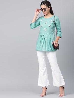 pleat detail embellished top - 16956606 - Standard Image - 4