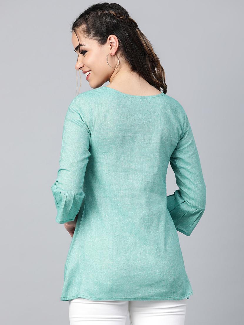 pleat detail embellished top - 16956606 - Zoom Image - 3