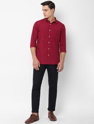 navy blue textured chinos - 16956761 - Standard Image - 3