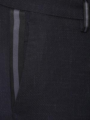 navy blue textured chinos - 16956761 - Standard Image - 4