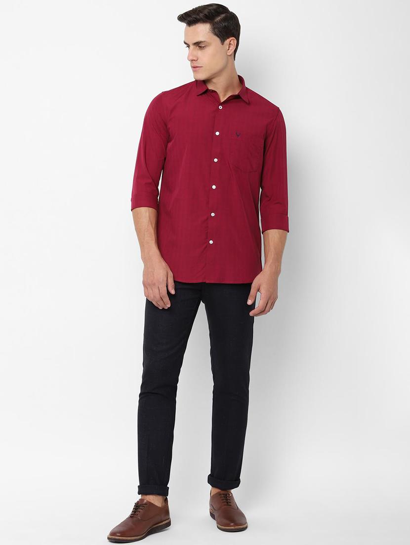 navy blue textured chinos - 16956761 - Zoom Image - 3