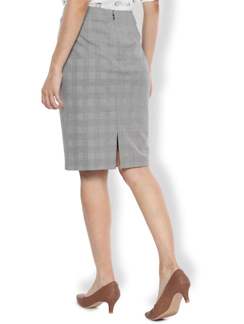 high rise checkered pencil skirt - 16956773 - Zoom Image - 2