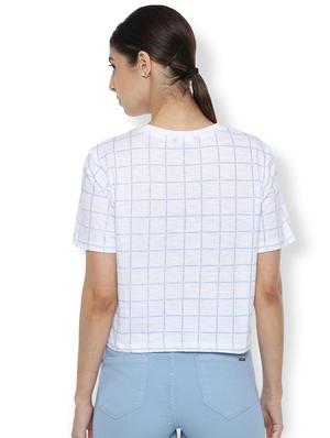 round neck grid pattern shirt - 16956777 - Standard Image - 2