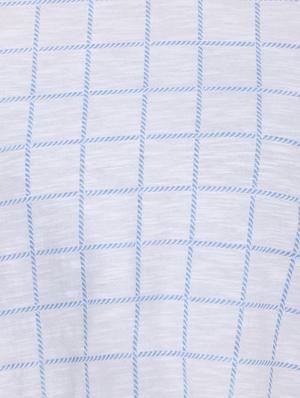 round neck grid pattern shirt - 16956777 - Standard Image - 4
