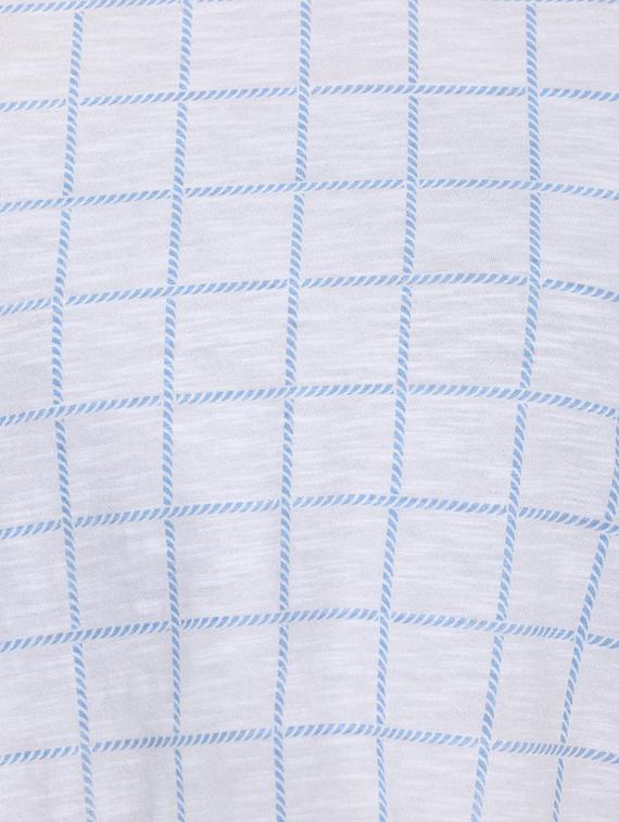 round neck grid pattern shirt - 16956777 - Zoom Image - 4