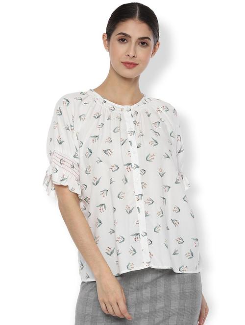 button up floral top - 16956784 - Standard Image - 1