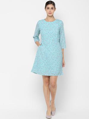 round neck floral a-line dress - 16956795 - Standard Image - 3