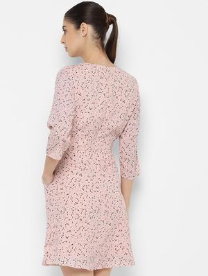 round neck floral a-line dress - 16956796 - Standard Image - 2