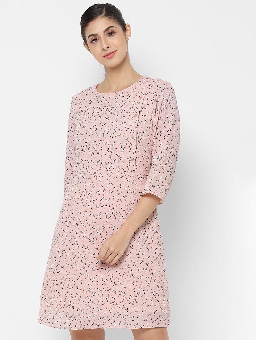 round neck floral a-line dress - 16956796 - Zoom Image - 1
