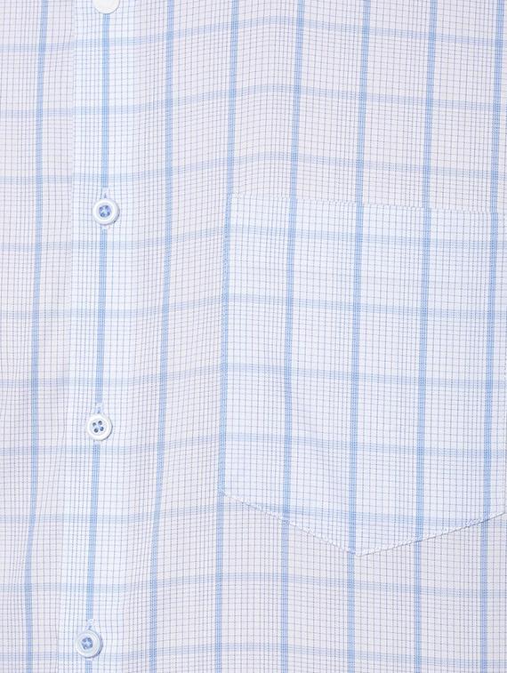 blue checkered formal shirt - 16956847 - Zoom Image - 4