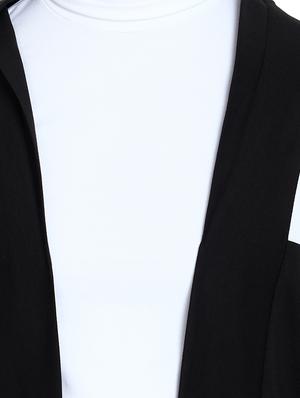 black color block shrug - 16957223 - Standard Image - 5