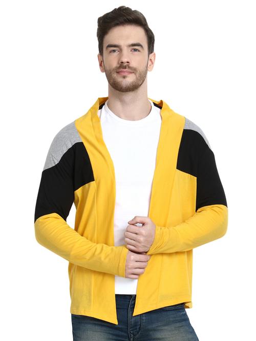 yellow color block shrug - 16957224 - Standard Image - 1