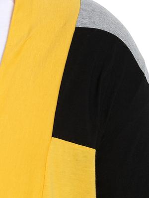 yellow color block shrug - 16957224 - Standard Image - 6