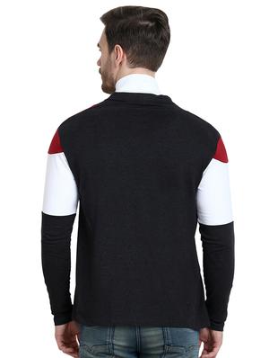 black color block shrug - 16957225 - Standard Image - 3