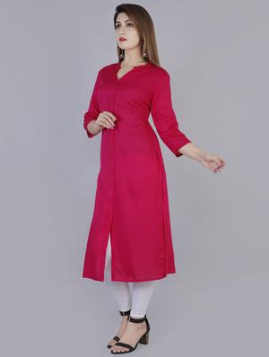 solid straight kurta - 16957230 - Standard Image - 2