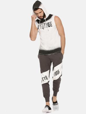 grey printed jogger - 16957249 - Standard Image - 4