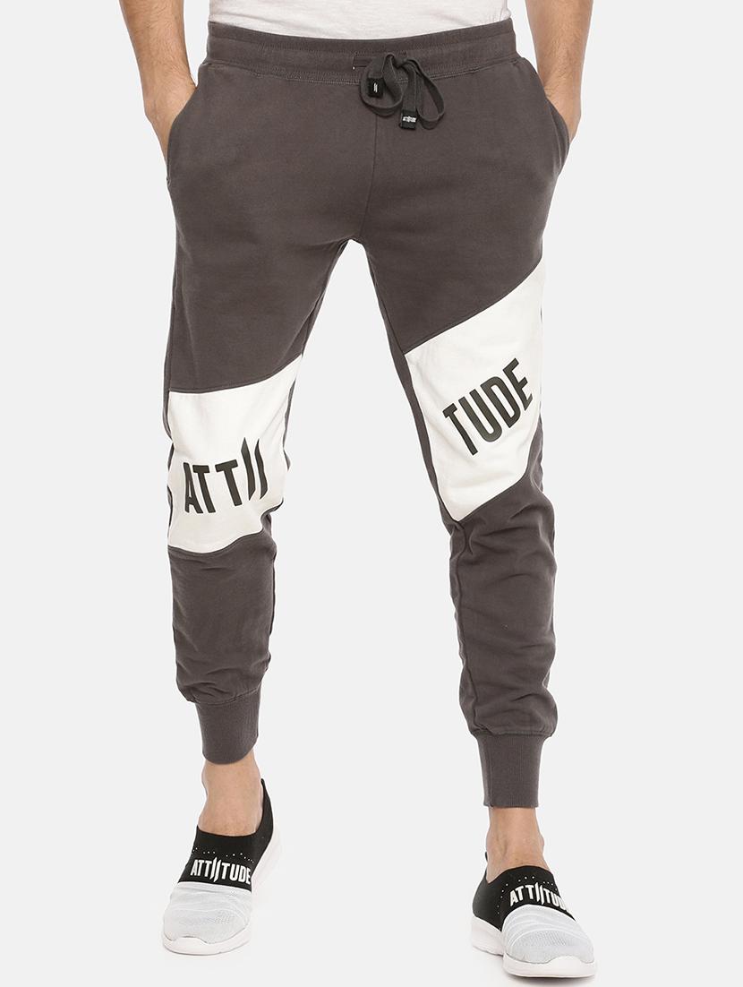grey printed jogger - 16957249 - Zoom Image - 1