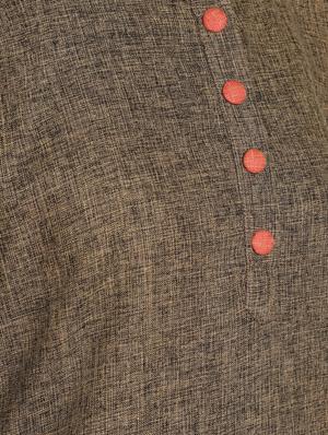 contrast solid straight kurta - 16957263 - Standard Image - 5