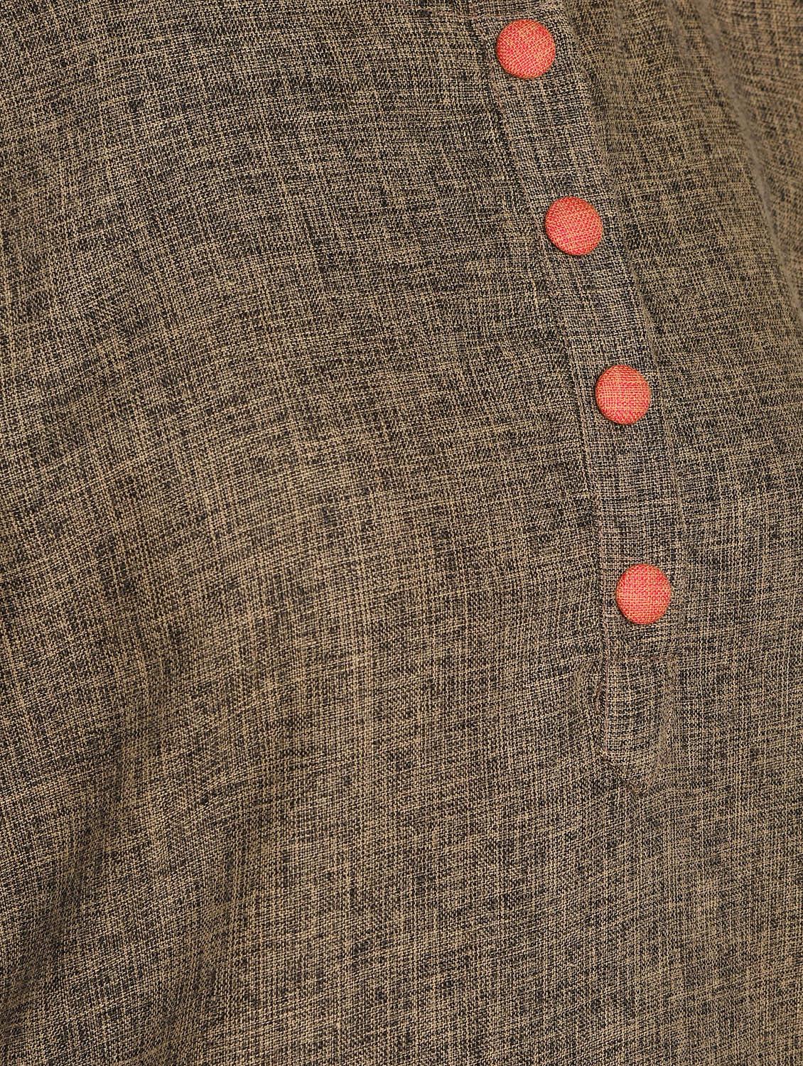 contrast solid straight kurta - 16957263 - Zoom Image - 5