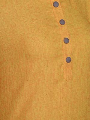 contrast solid straight kurta - 16957264 - Standard Image - 6