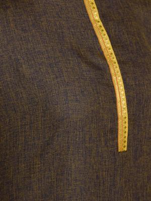 contrast solid straight kurta - 16957266 - Standard Image - 5