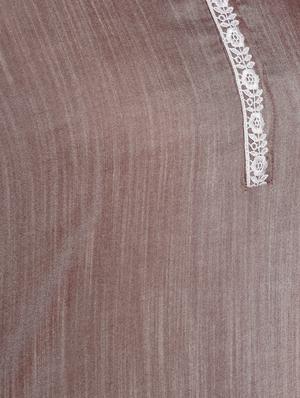 lace solid straight kurta - 16957282 - Standard Image - 5