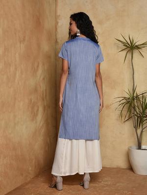 solid straight kurta - 16957286 - Standard Image - 3