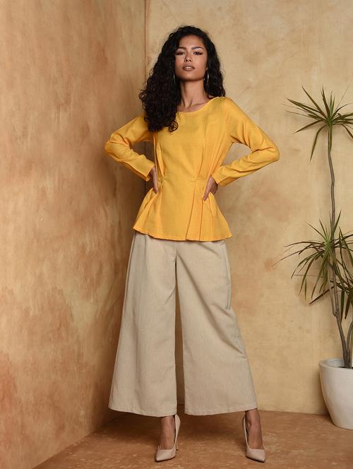 solid a-line kurti - 16957315 - Standard Image - 1