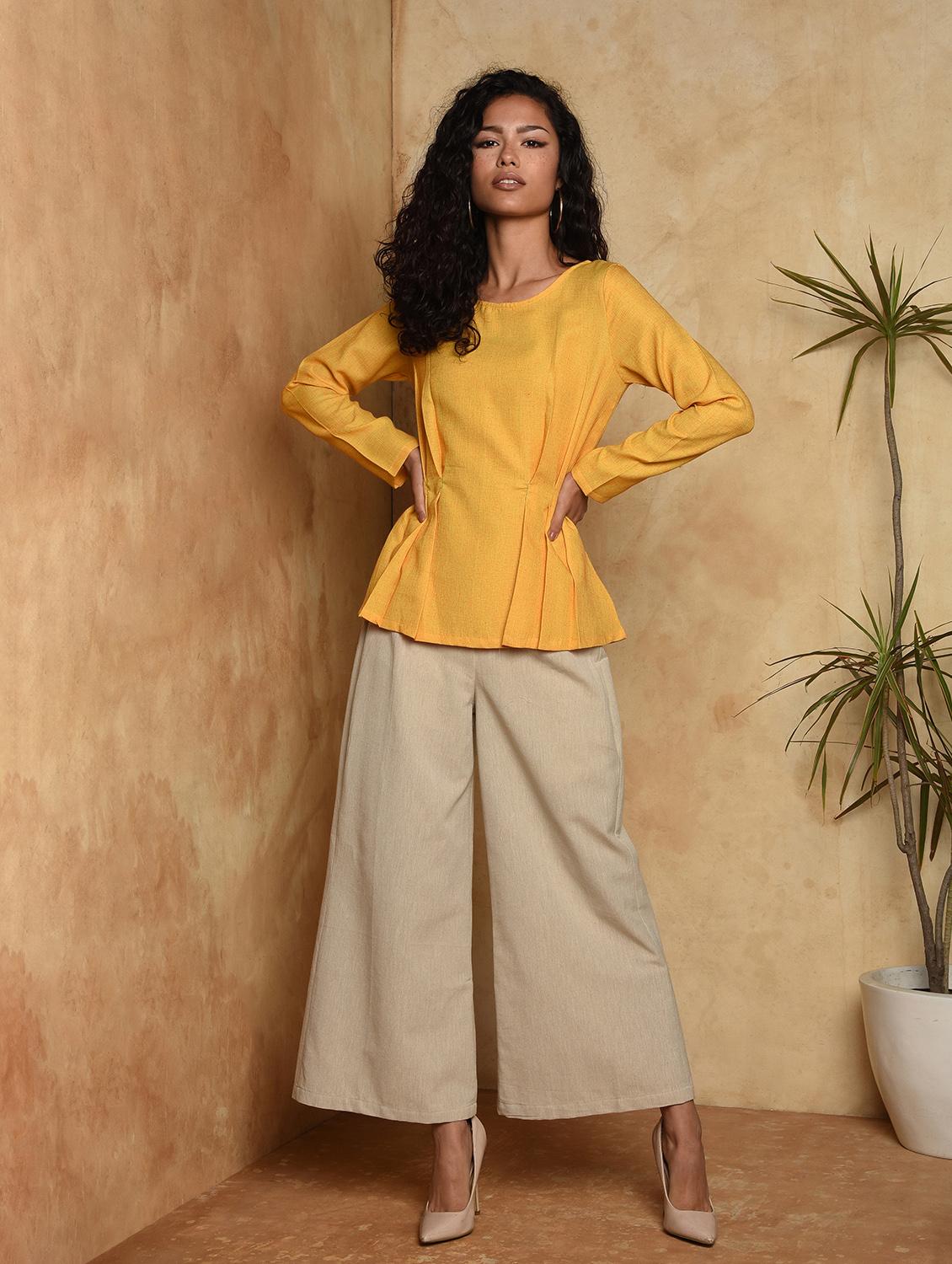 solid a-line kurti - 16957315 - Zoom Image - 1