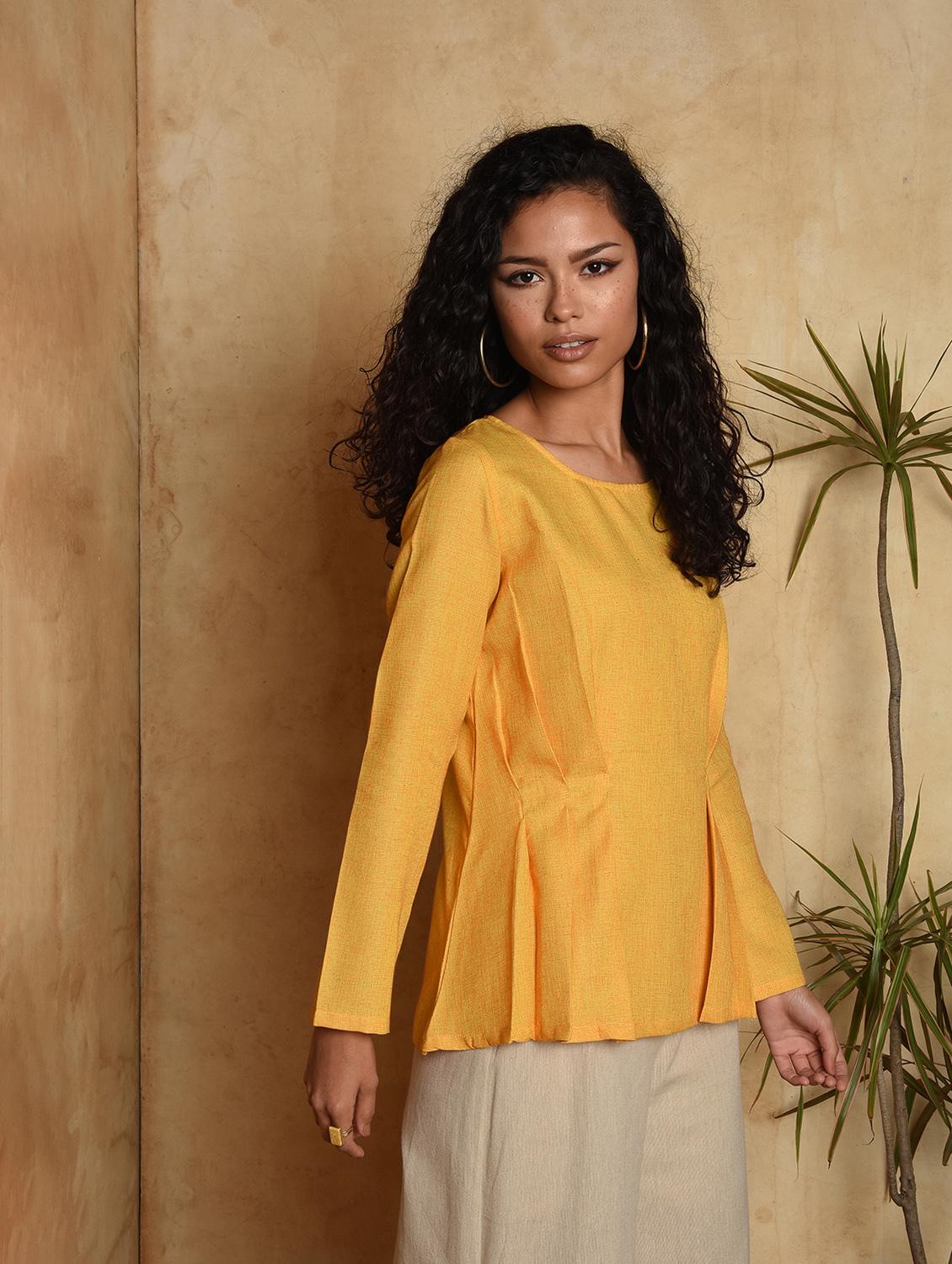 solid a-line kurti - 16957315 - Zoom Image - 3