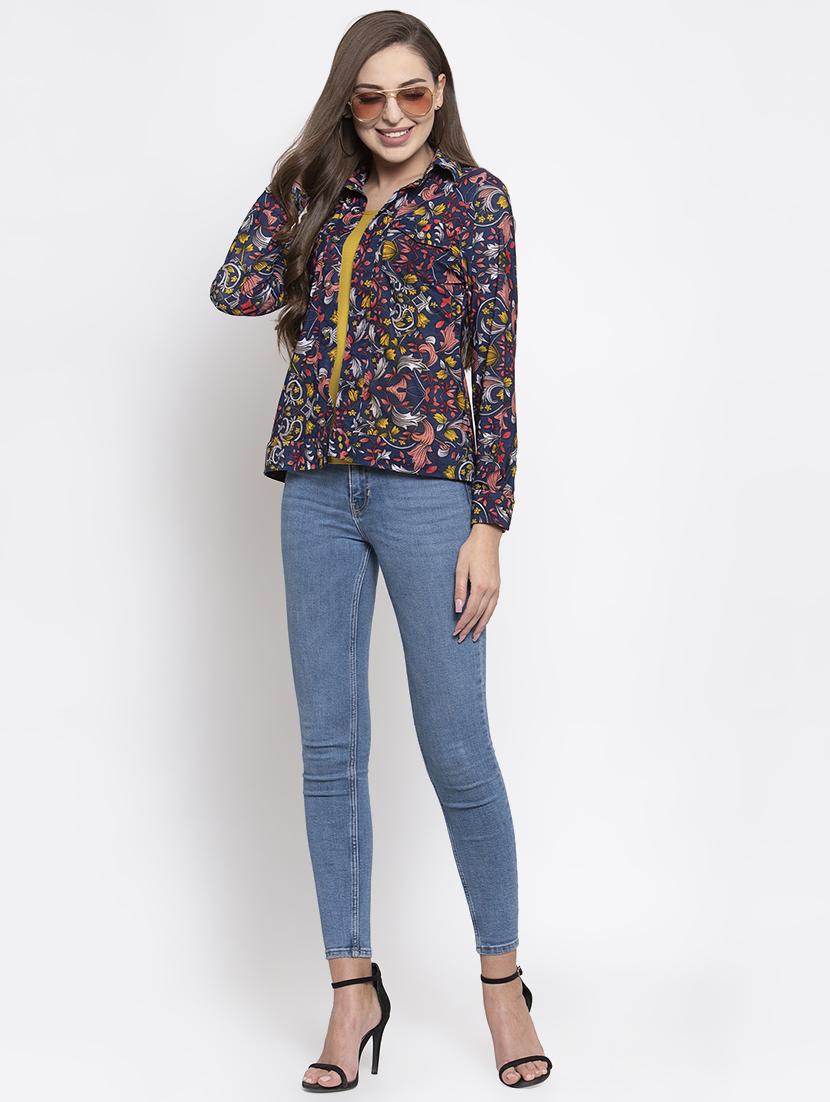 long sleeved floral shirt - 16957331 - Zoom Image - 4