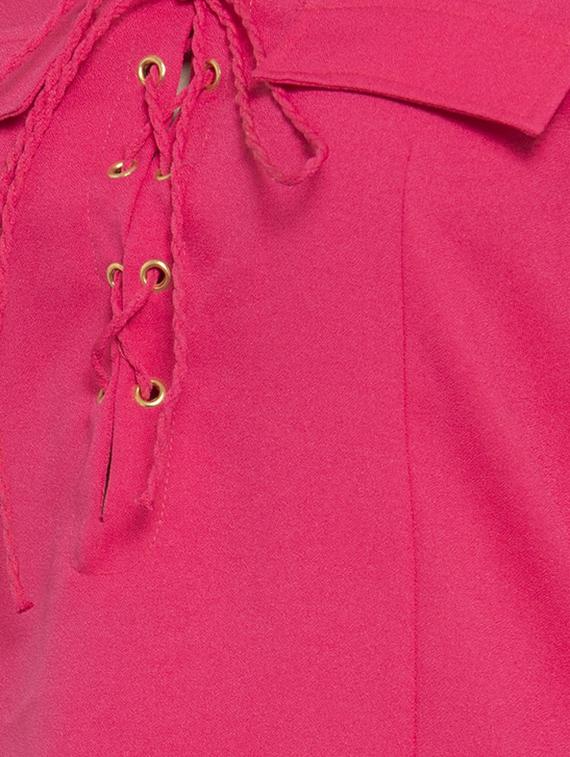 lace up shirt collar top - 16957332 - Zoom Image - 5