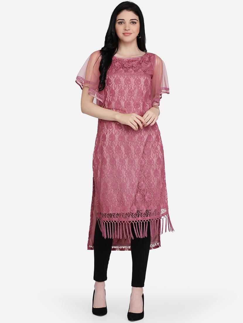 solid high-low kurta - 16957346 - Zoom Image - 1