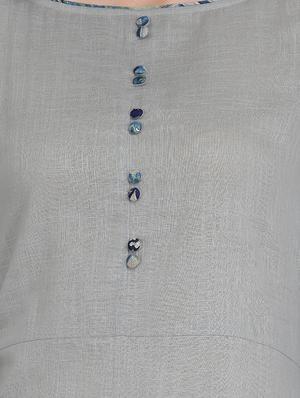 solid asymmetric kurta - 16957348 - Standard Image - 4