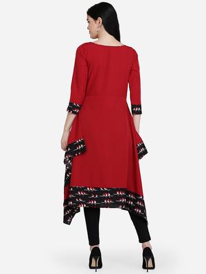 solid asymmetric kurta - 16957349 - Standard Image - 3